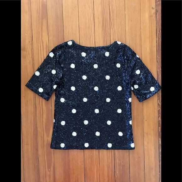J Crew Polka Dot Sequins Top - Picture 7 of 7